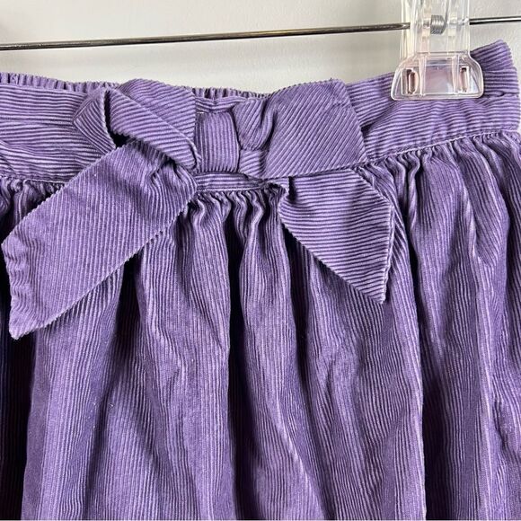 Hanna Andersson purple corduroy bow tie front a like mini skirt size 150 - Picture 5 of 8